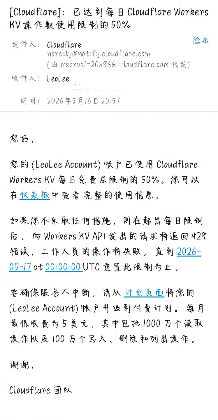 CF邮件限制
